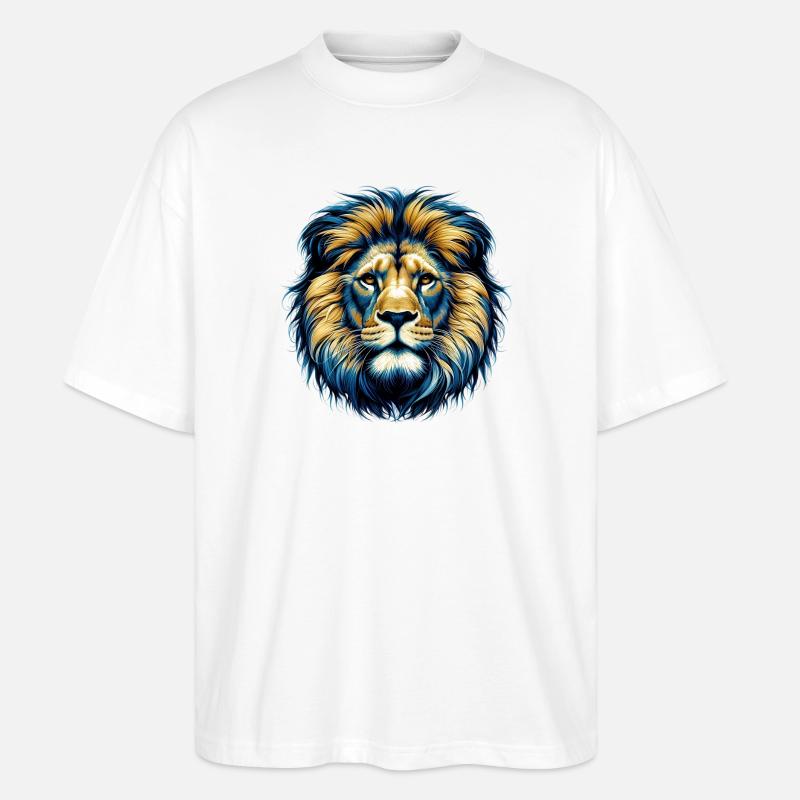 Löwe - Stanley/Stella Oversized Unisex Bio T-Shirt Blaster 2.0 - Weiß