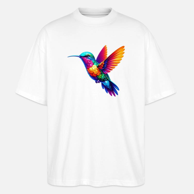 Kolibri - Stanley/Stella Oversized Unisex Bio T-Shirt Blaster 2.0 - Weiß
