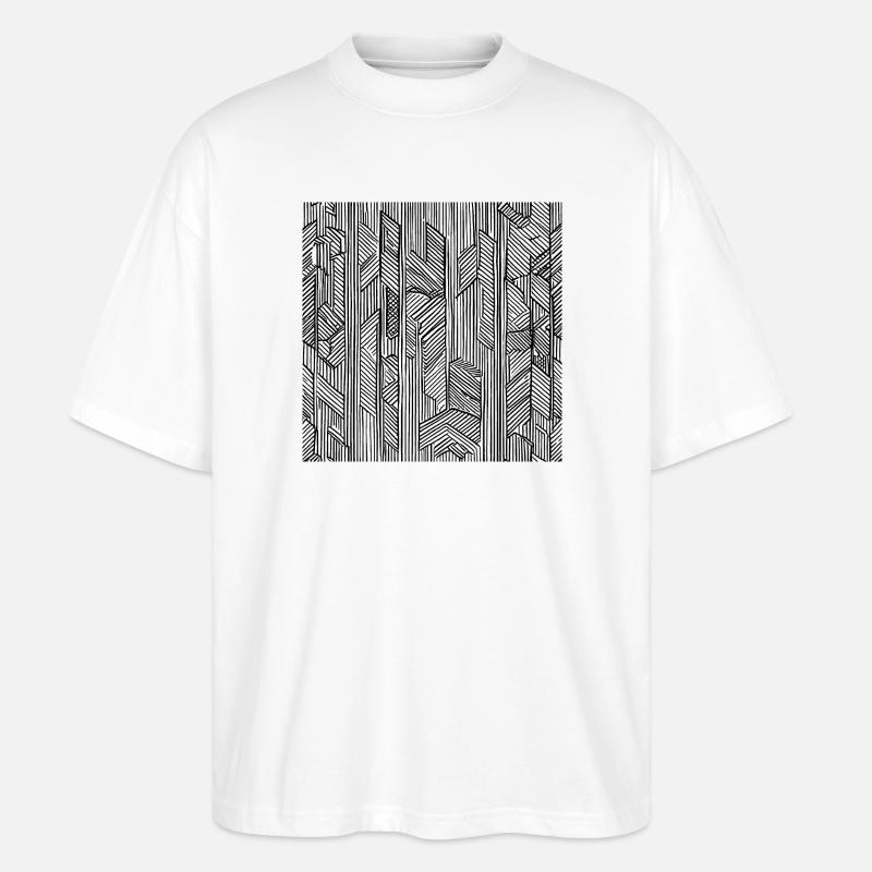 Dream Patterns 3 - Stanley/Stella Oversized Unisex Organic T-shirt Blaster 2.0 - white