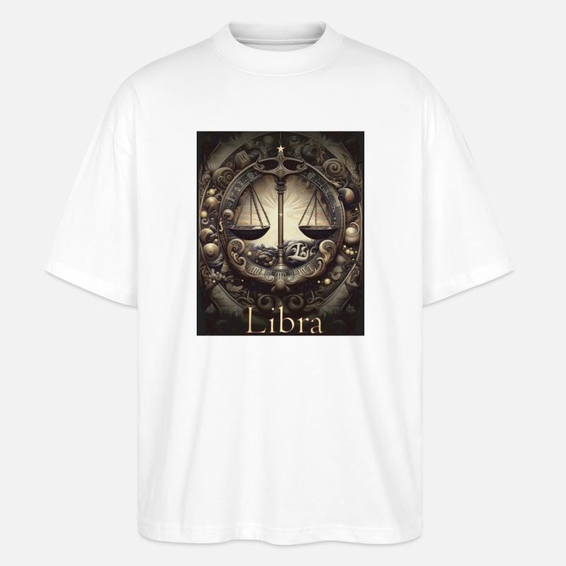 Libra Sternzeit Waage Sternzeichen - Waage - Stanley/Stella Oversized Unisex Bio T-Shirt Blaster 2.0 - Weiß