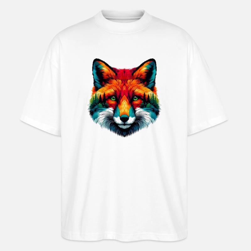 Fuchs - Stanley/Stella Oversized Unisex Bio T-Shirt Blaster 2.0 - Weiß