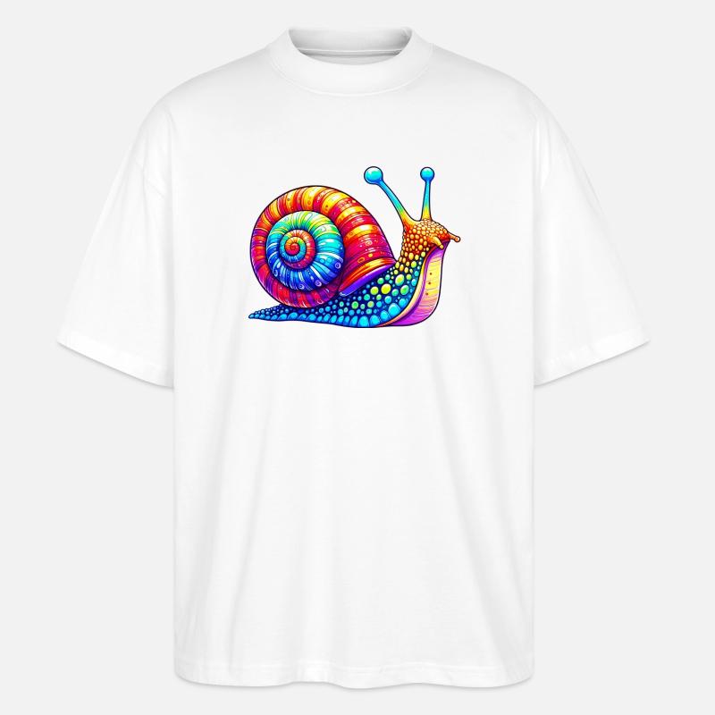 Schnecke - Stanley/Stella Oversized Unisex Bio T-Shirt Blaster 2.0 - Weiß