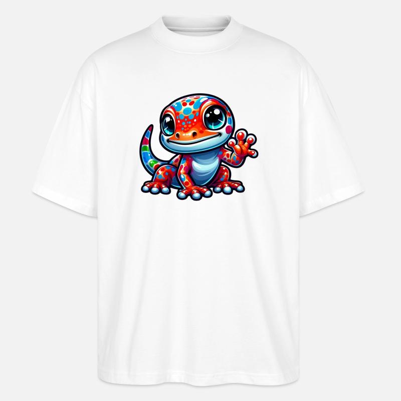 Gecko - Stanley/Stella Oversized Unisex Bio T-Shirt Blaster 2.0 - Weiß