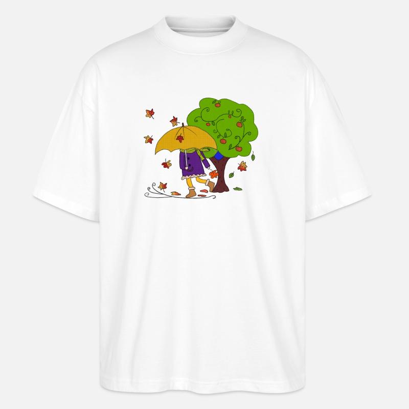 Herbstwetter - Stanley/Stella Oversized Unisex Bio T-Shirt Blaster 2.0 - Weiß