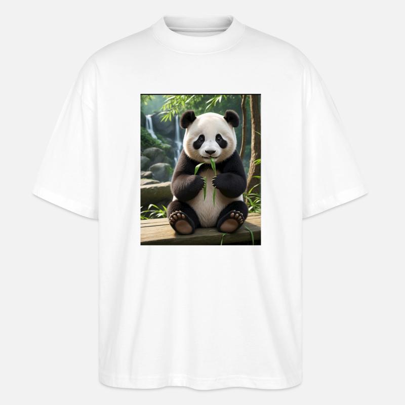 Conception Panda - T-shirt bio Blaster 2.0 coupe oversize Stanley/Stella Unisexe - blanc