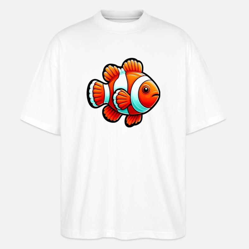 Clownfisch - Stanley/Stella Oversized Unisex Bio T-Shirt Blaster 2.0 - Weiß