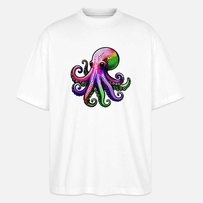 Pieuvre - T-shirt bio Blaster 2.0 coupe oversize Stanley/Stella Unisexe - blanc