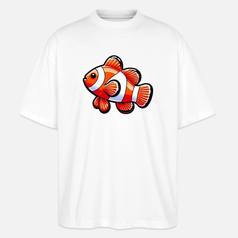 Clownfisch - Stanley/Stella Oversized Unisex Bio T-Shirt Blaster 2.0 - Weiß