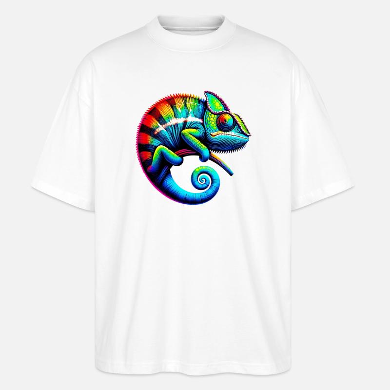 Chamäleon - Stanley/Stella Oversized Unisex Bio T-Shirt Blaster 2.0 - Weiß