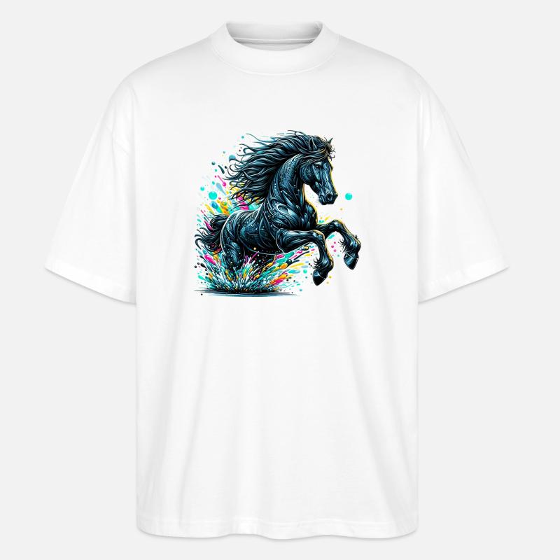Cheval - T-shirt bio Blaster 2.0 coupe oversize Stanley/Stella Unisexe - blanc