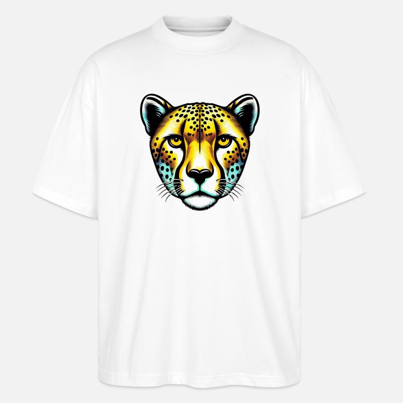 Guépard - T-shirt bio Blaster 2.0 coupe oversize Stanley/Stella Unisexe - blanc