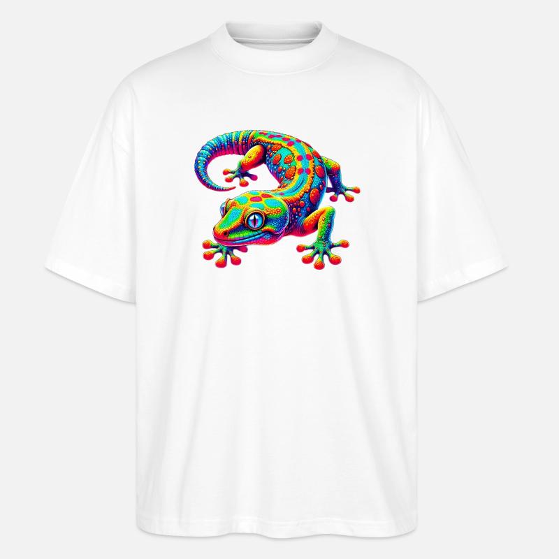 Gecko - Stanley/Stella Oversized Unisex Bio T-Shirt Blaster 2.0 - Weiß