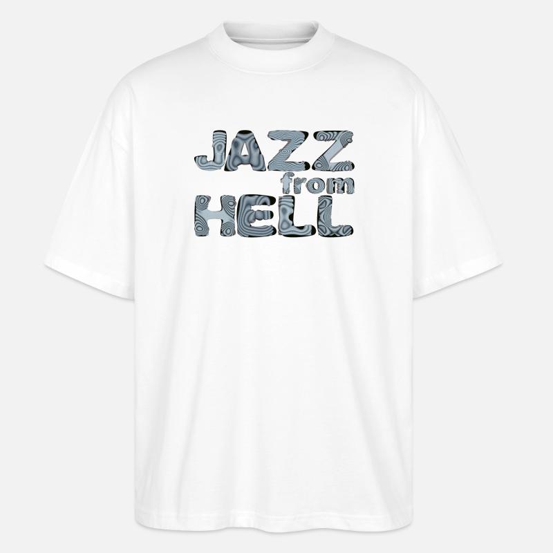 Jazz from Hell: Psychedelic Glyphs - Stanley/Stella Oversized Unisex Bio T-Shirt Blaster 2.0 - Weiß