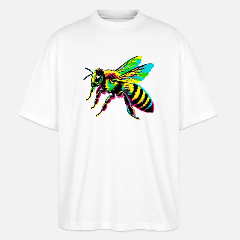 Biene - Stanley/Stella Oversized Unisex Bio T-Shirt Blaster 2.0 - Weiß