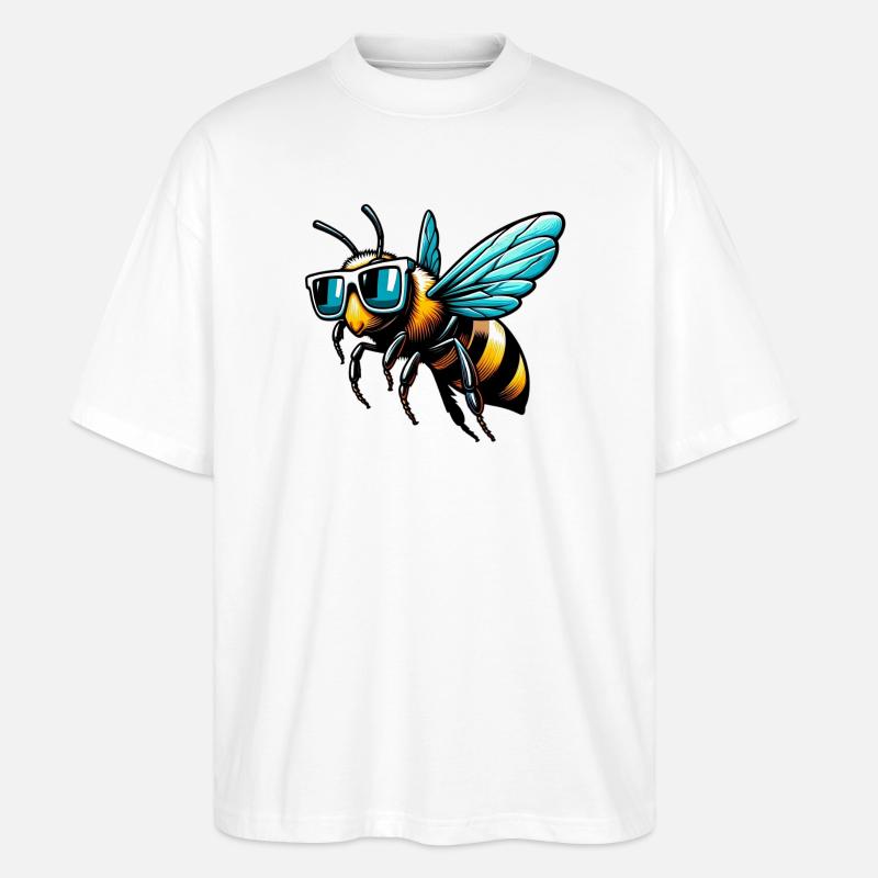 Biene - Stanley/Stella Oversized Unisex Bio T-Shirt Blaster 2.0 - Weiß