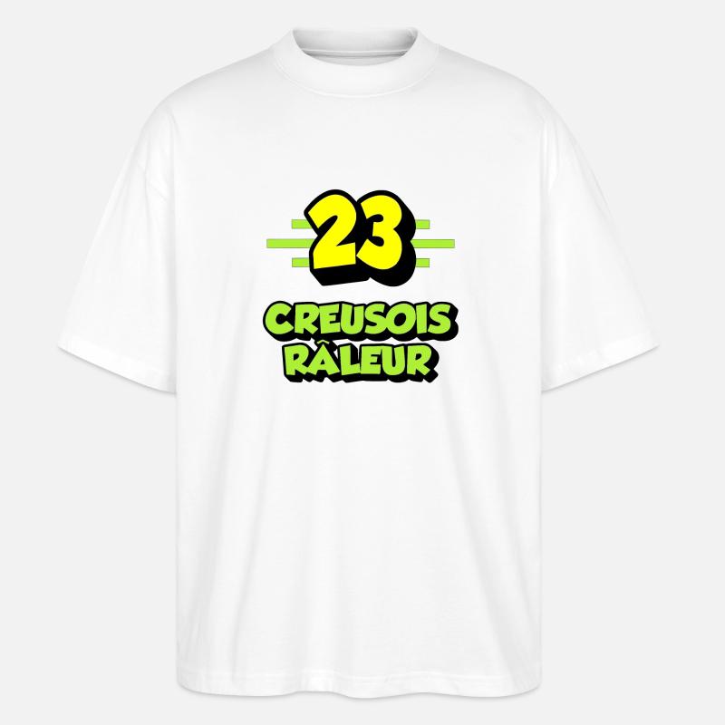 Creusois râleur - T-shirt bio Blaster 2.0 coupe oversize Stanley/Stella Unisexe - blanc
