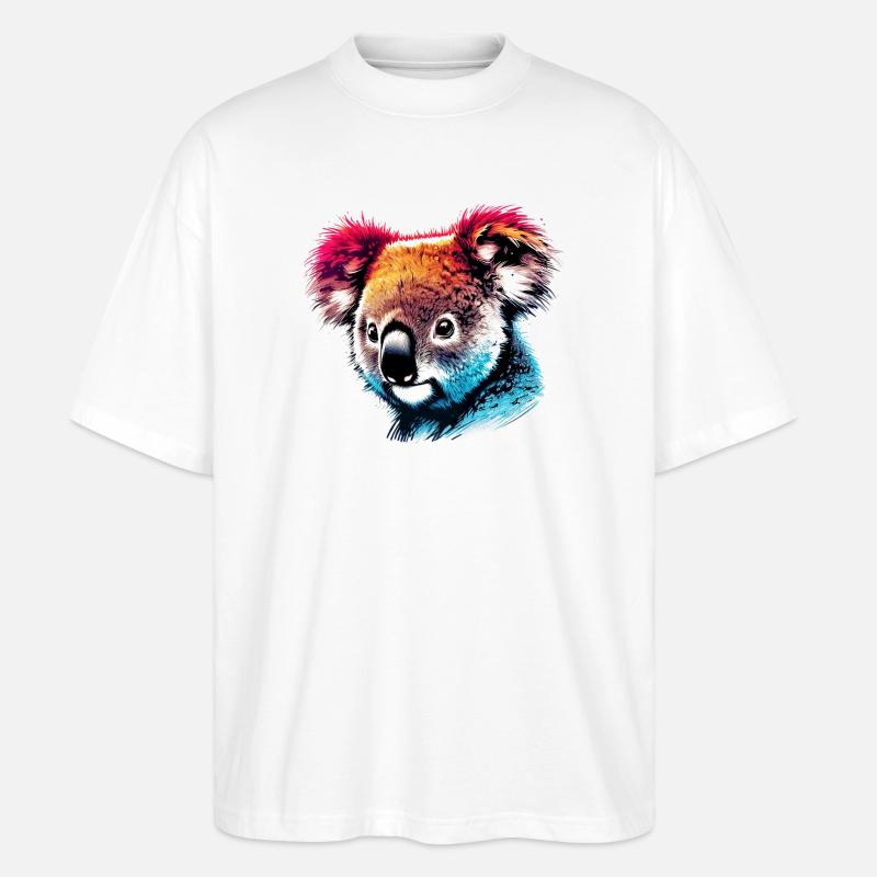 Koala - Stanley/Stella Oversized Unisex Bio T-Shirt Blaster 2.0 - Weiß
