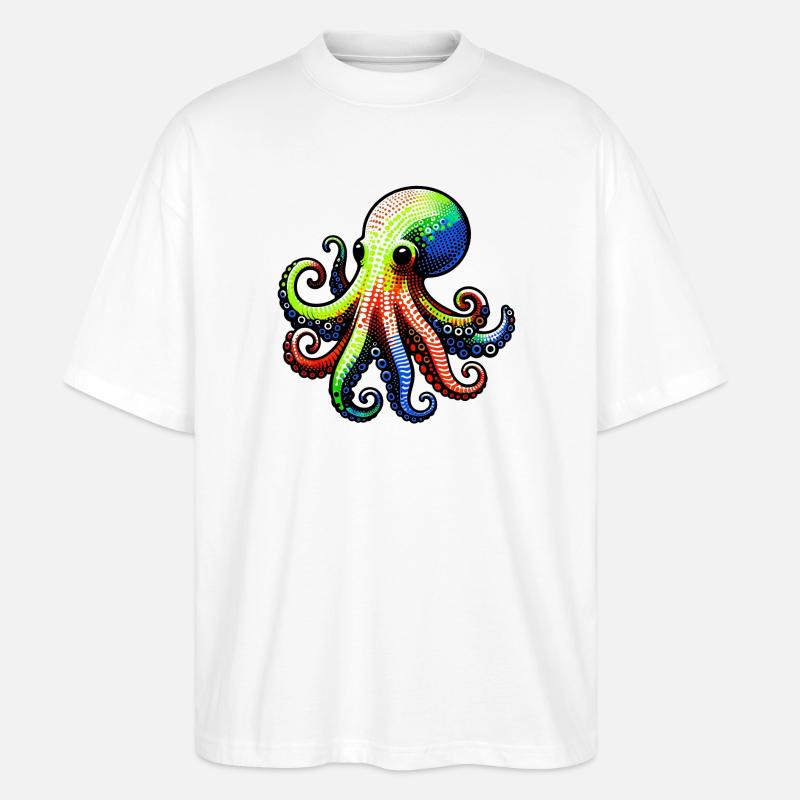Pieuvre - T-shirt bio Blaster 2.0 coupe oversize Stanley/Stella Unisexe - blanc