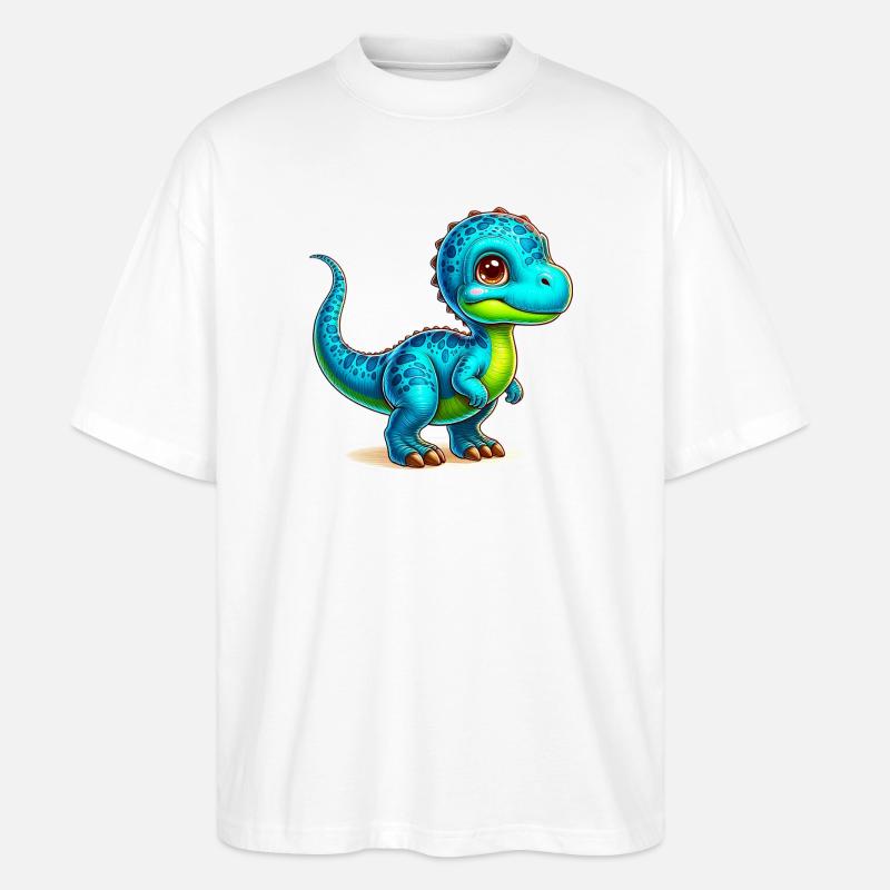Dinosaurier - Stanley/Stella Oversized Unisex Bio T-Shirt Blaster 2.0 - Weiß