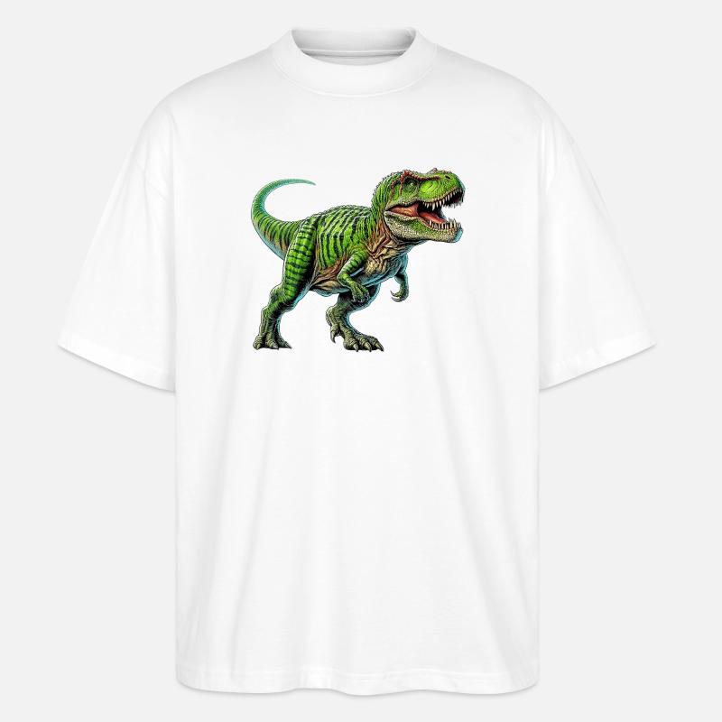 Dinosaure - T-shirt bio Blaster 2.0 coupe oversize Stanley/Stella Unisexe - blanc