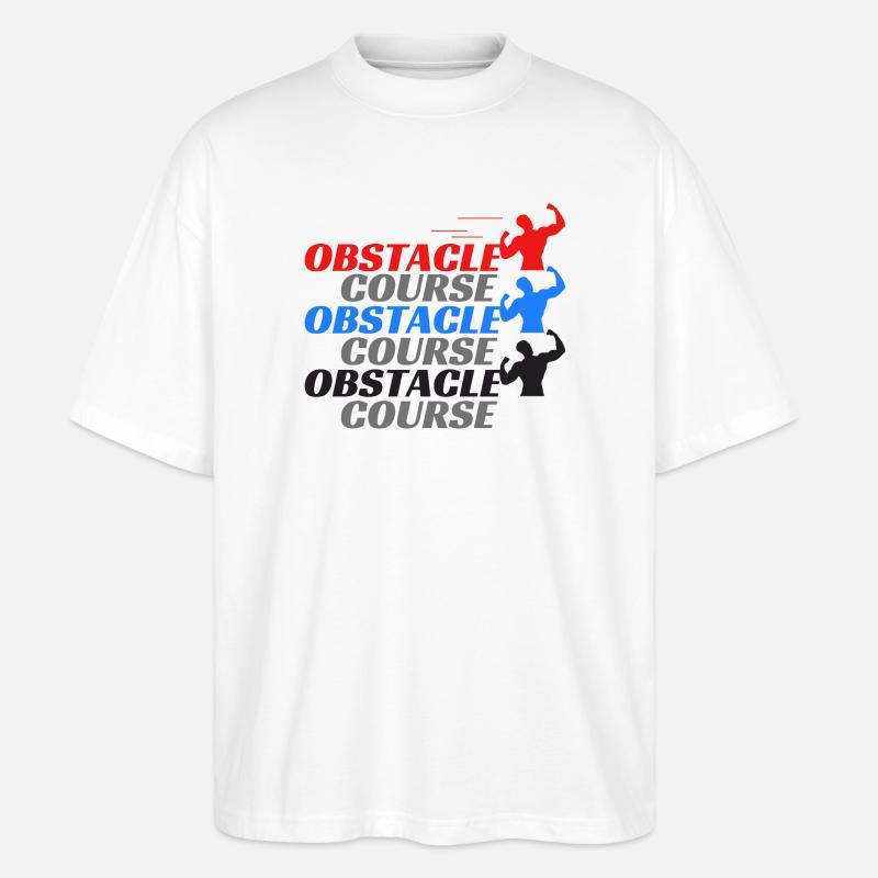 Parcours d’obstacles - Obstacles - T-shirt bio Blaster 2.0 coupe oversize Stanley/Stella Unisexe - blanc