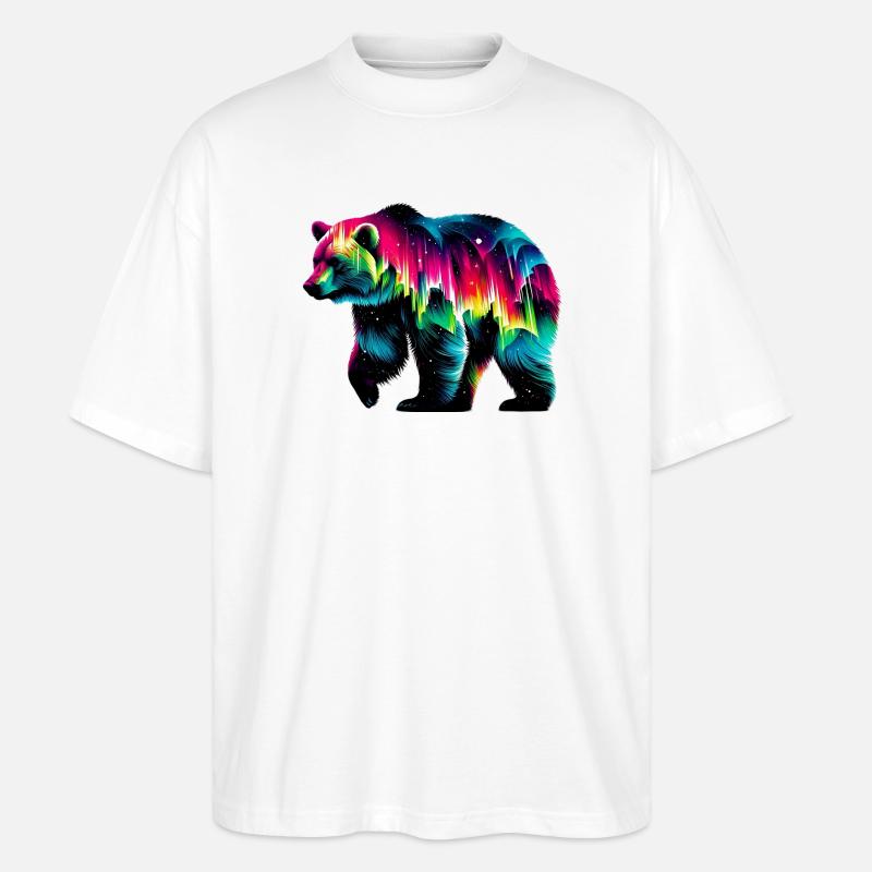Bär - Stanley/Stella Oversized Unisex Bio T-Shirt Blaster 2.0 - Weiß