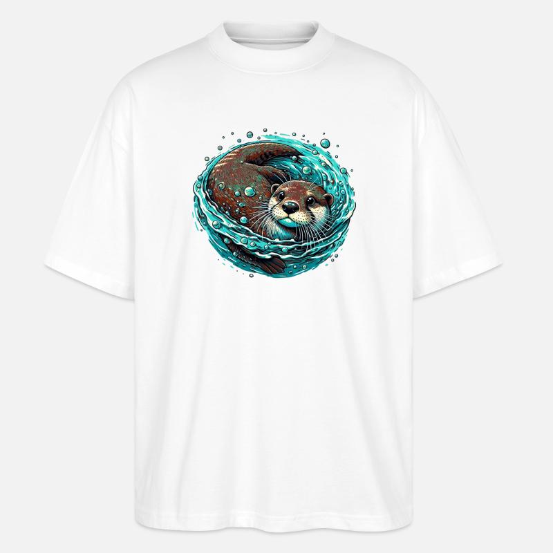 Otter - Stanley/Stella Oversized Unisex Bio T-Shirt Blaster 2.0 - Weiß