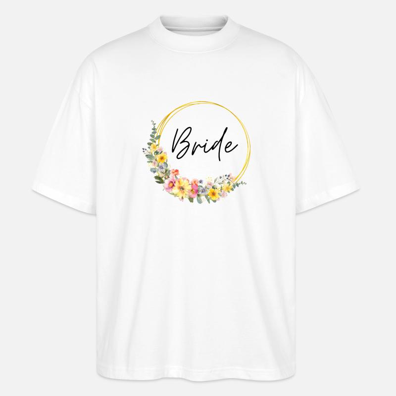 Team Bride! Personalisierbar - Stanley/Stella Oversized Unisex Bio T-Shirt Blaster 2.0 - Weiß