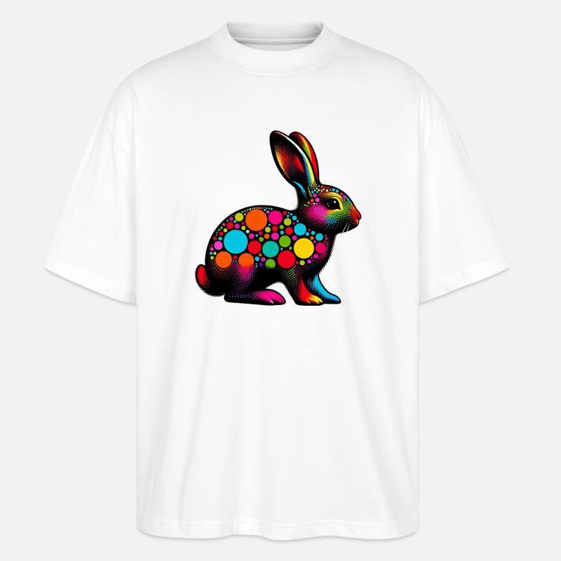 Kaninchen - Stanley/Stella Oversized Unisex Bio T-Shirt Blaster 2.0 - Weiß
