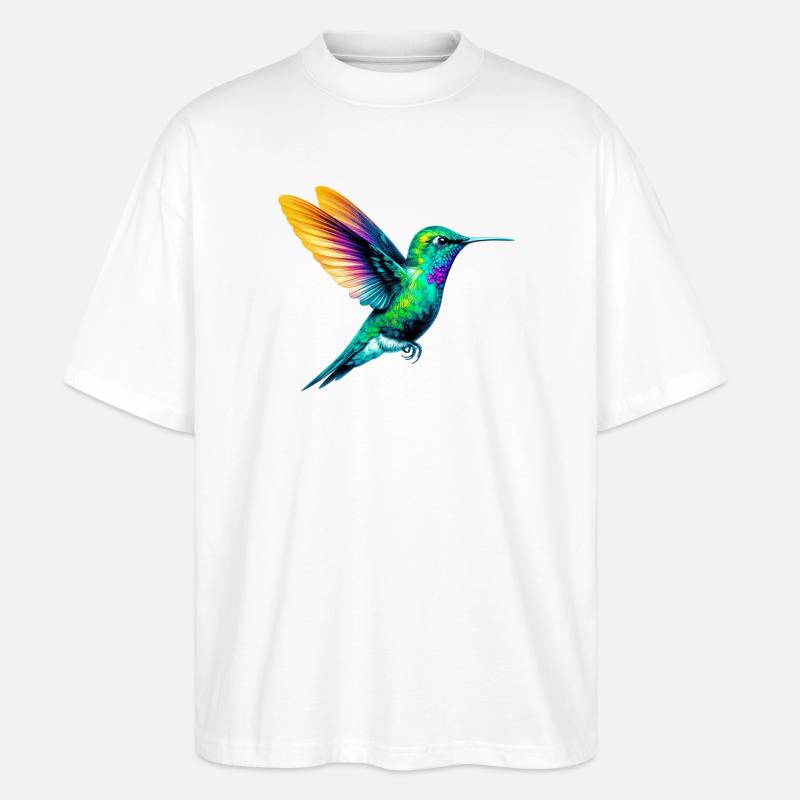 Kolibri - Stanley/Stella Oversized Unisex Bio T-Shirt Blaster 2.0 - Weiß