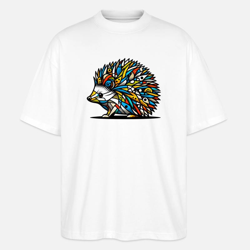 Igel - Stanley/Stella Oversized Unisex Bio T-Shirt Blaster 2.0 - Weiß