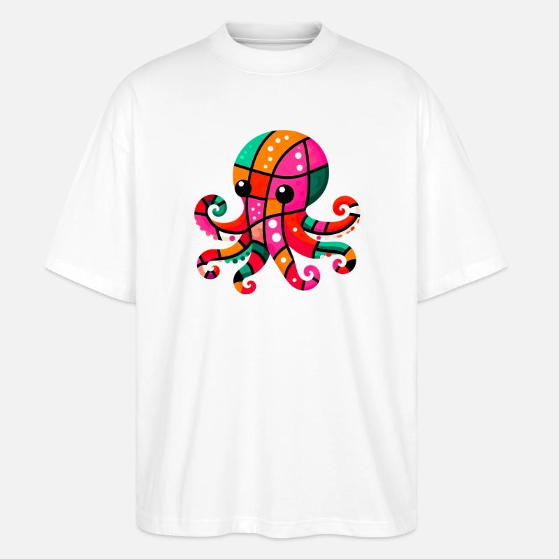Pieuvre - T-shirt bio Blaster 2.0 coupe oversize Stanley/Stella Unisexe - blanc