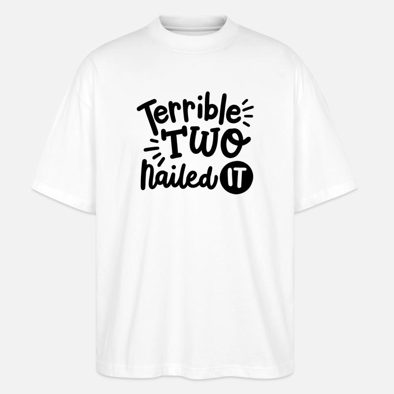 2 Jahre alte Kleinkinder - Stanley/Stella Oversized Unisex Bio T-Shirt Blaster 2.0 - Weiß