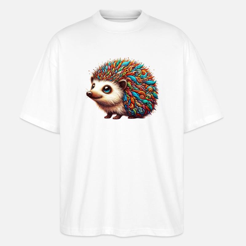 Igel - Stanley/Stella Oversized Unisex Bio T-Shirt Blaster 2.0 - Weiß