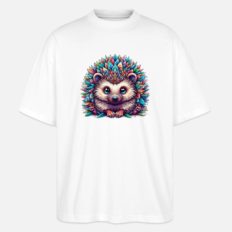 Hérisson - T-shirt bio Blaster 2.0 coupe oversize Stanley/Stella Unisexe - blanc