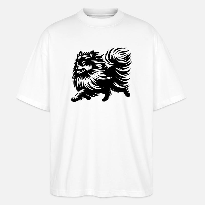 Dwarf spitz - Stanley/Stella Oversized Unisex Organic T-shirt Blaster 2.0 - white