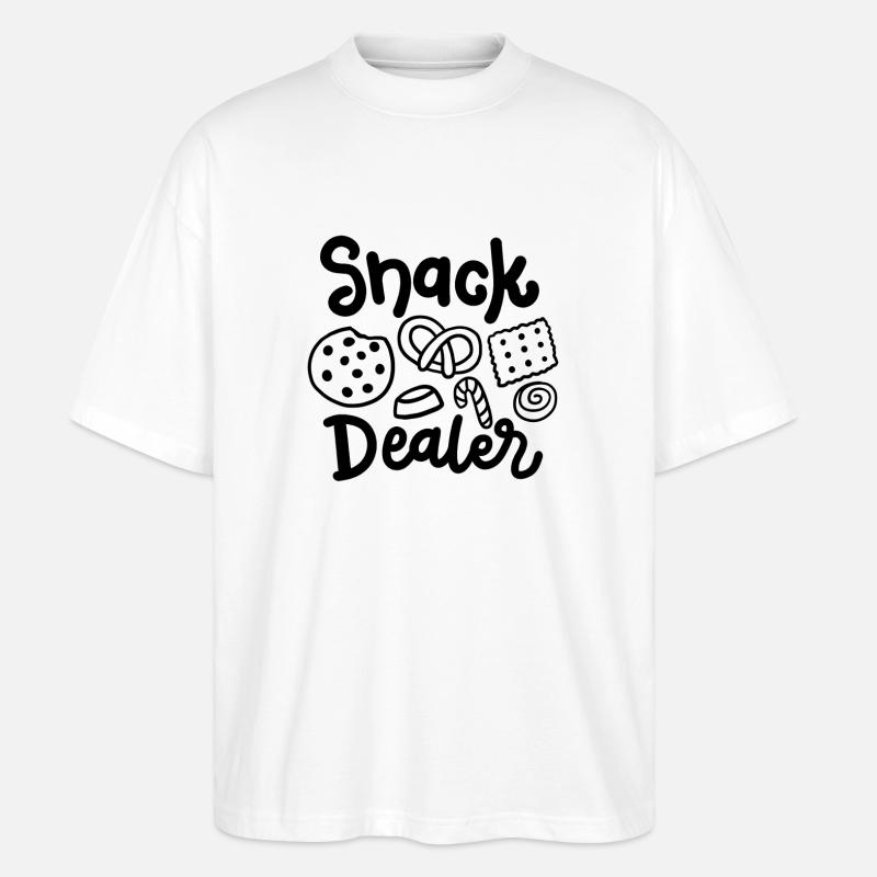 Snacks Essen Snack - Stanley/Stella Oversized Unisex Bio T-Shirt Blaster 2.0 - Weiß