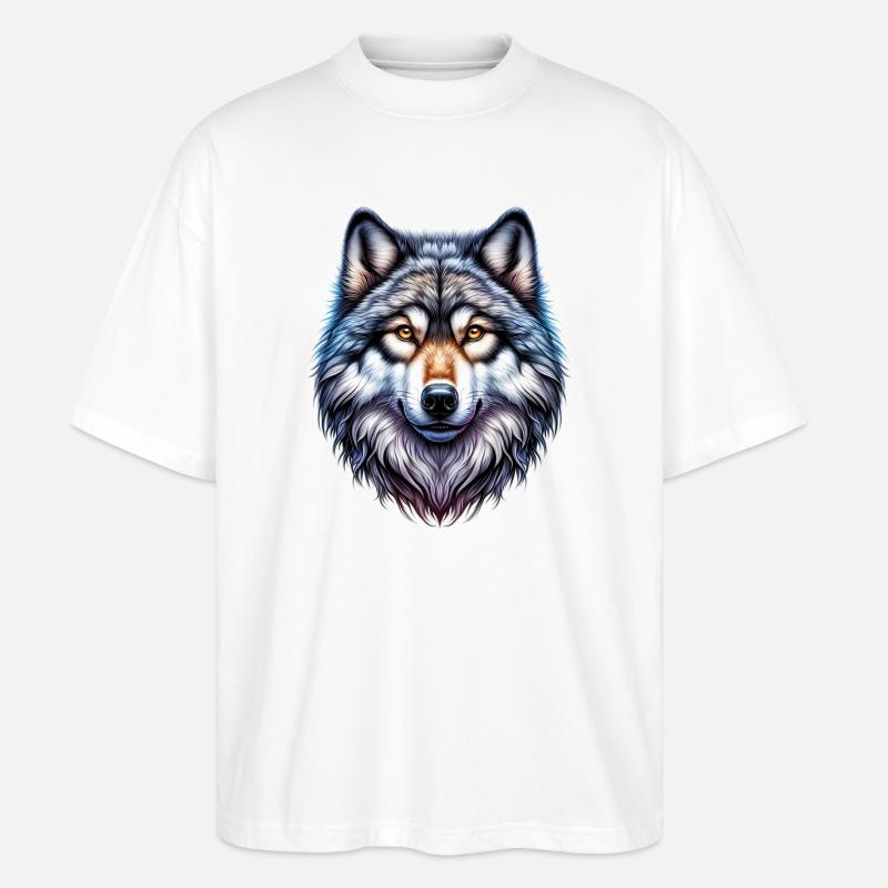Wolf - Stanley/Stella Oversized Unisex Organic T-shirt Blaster 2.0 - white