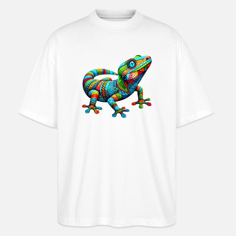 Gecko - T-shirt bio Blaster 2.0 coupe oversize Stanley/Stella Unisexe - blanc