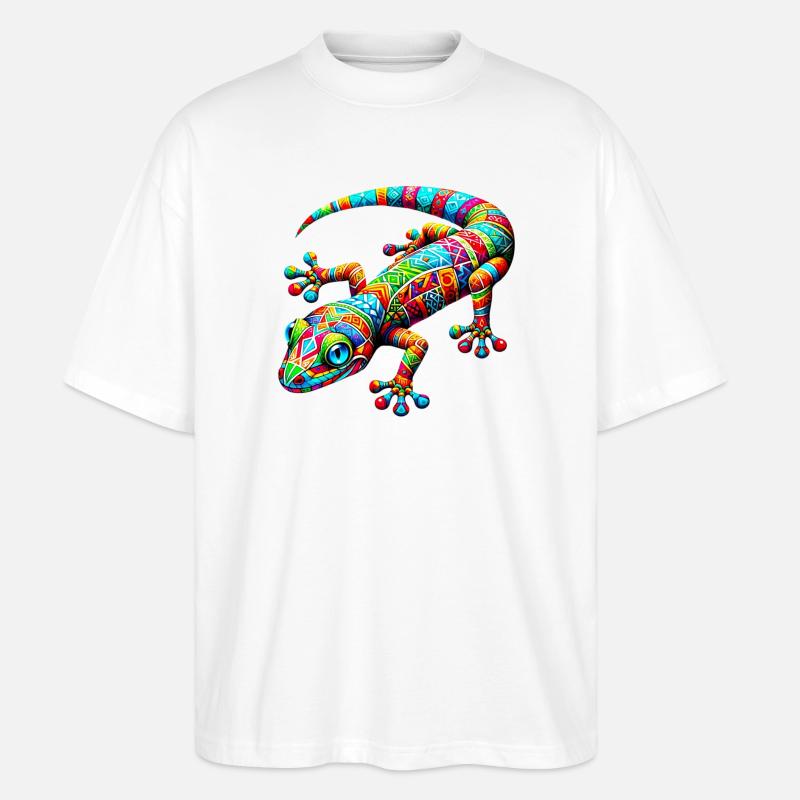 Gecko - Stanley/Stella Oversized Unisex Bio T-Shirt Blaster 2.0 - Weiß