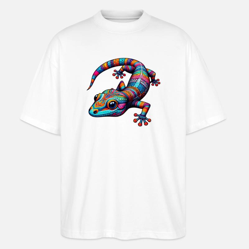 Gecko - Stanley/Stella Oversized Unisex Bio T-Shirt Blaster 2.0 - Weiß
