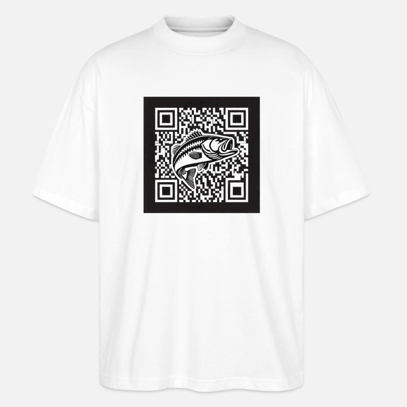 Design de code QR Perch - T-shirt bio Blaster 2.0 coupe oversize Stanley/Stella Unisexe - blanc