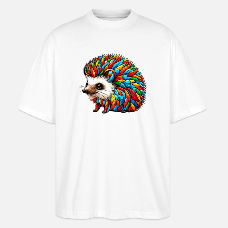 Igel - Stanley/Stella Oversized Unisex Bio T-Shirt Blaster 2.0 - Weiß