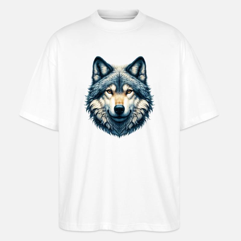 Wolf - Stanley/Stella Oversized Unisex Bio T-Shirt Blaster 2.0 - Weiß