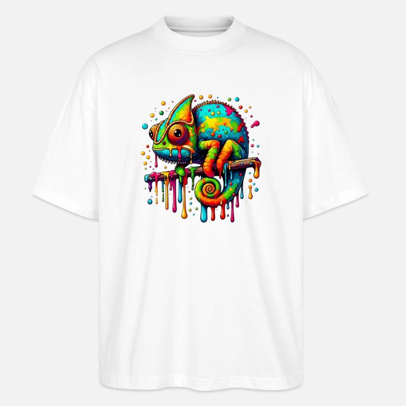 Chamäleon - Stanley/Stella Oversized Unisex Bio T-Shirt Blaster 2.0 - Weiß