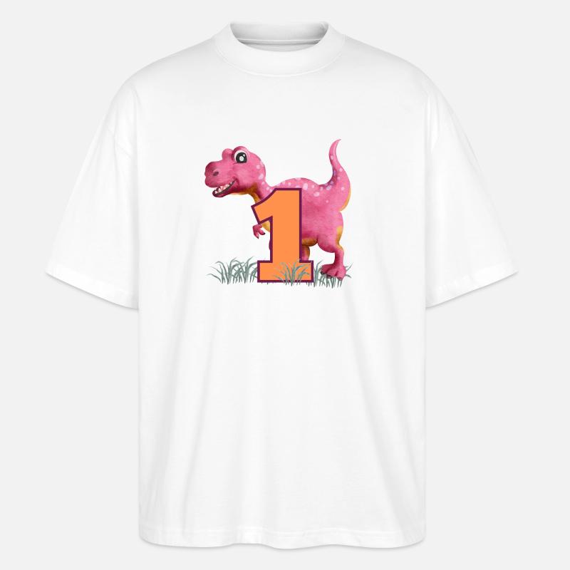 Nr.1 Dino - Stanley/Stella Oversized Unisex Bio T-Shirt Blaster 2.0 - Weiß