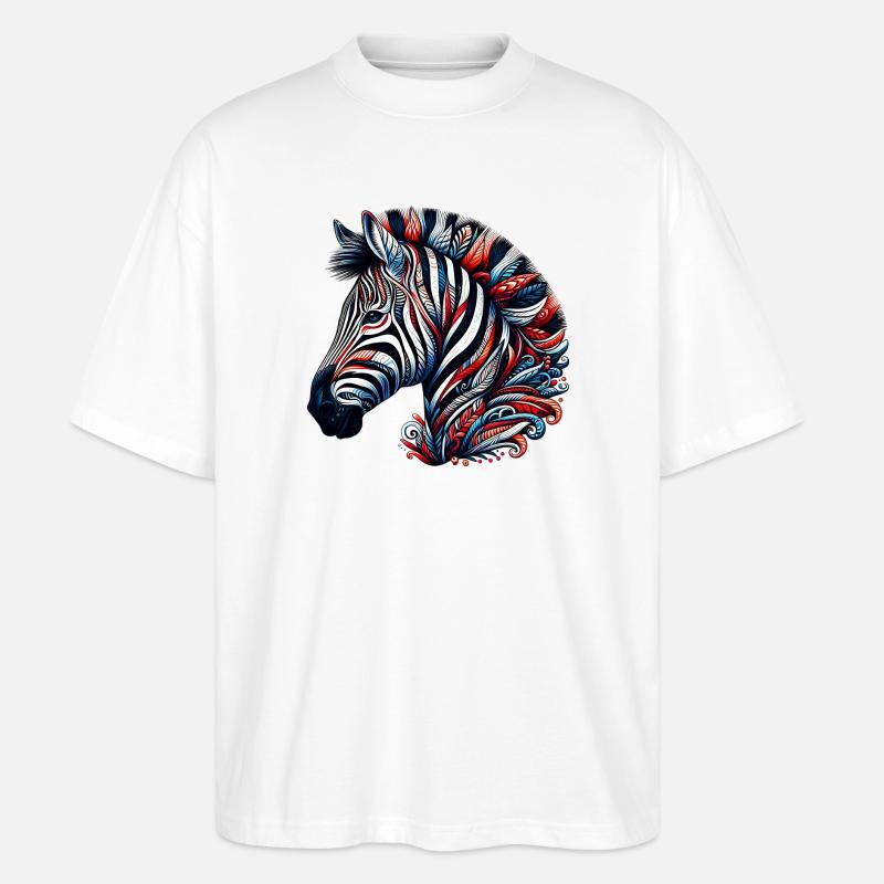 Zebra - Stanley/Stella Oversized Unisex Bio T-Shirt Blaster 2.0 - Weiß
