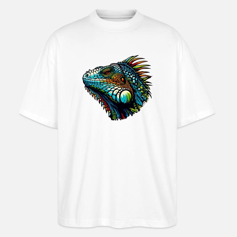 Leguan - Stanley/Stella Oversized Unisex Bio T-Shirt Blaster 2.0 - Weiß