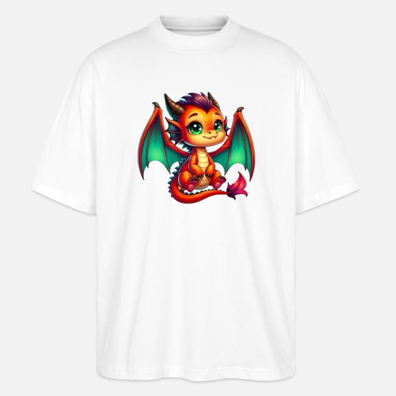 Dragon - Stanley/Stella Oversized Unisex Organic T-shirt Blaster 2.0 - white