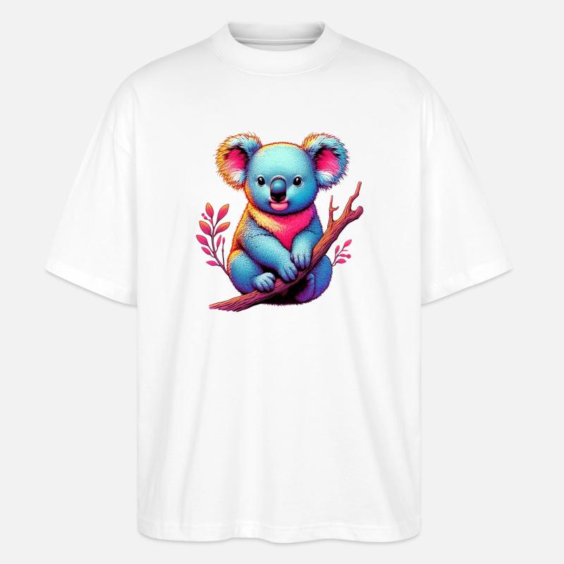 Koala - Stanley/Stella Oversized Unisex Bio T-Shirt Blaster 2.0 - Weiß